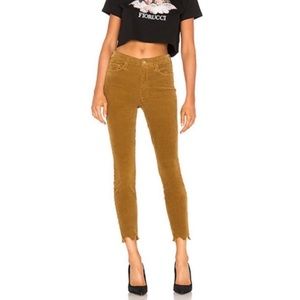 MOTHER Ankle & Cropped Jeans in Mustard